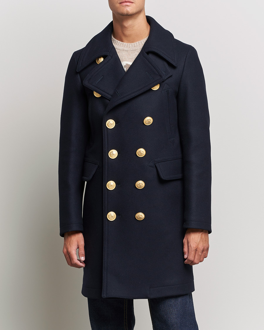 Men |  | Dsquared2 | Double Breasted Sailor Coat Navy