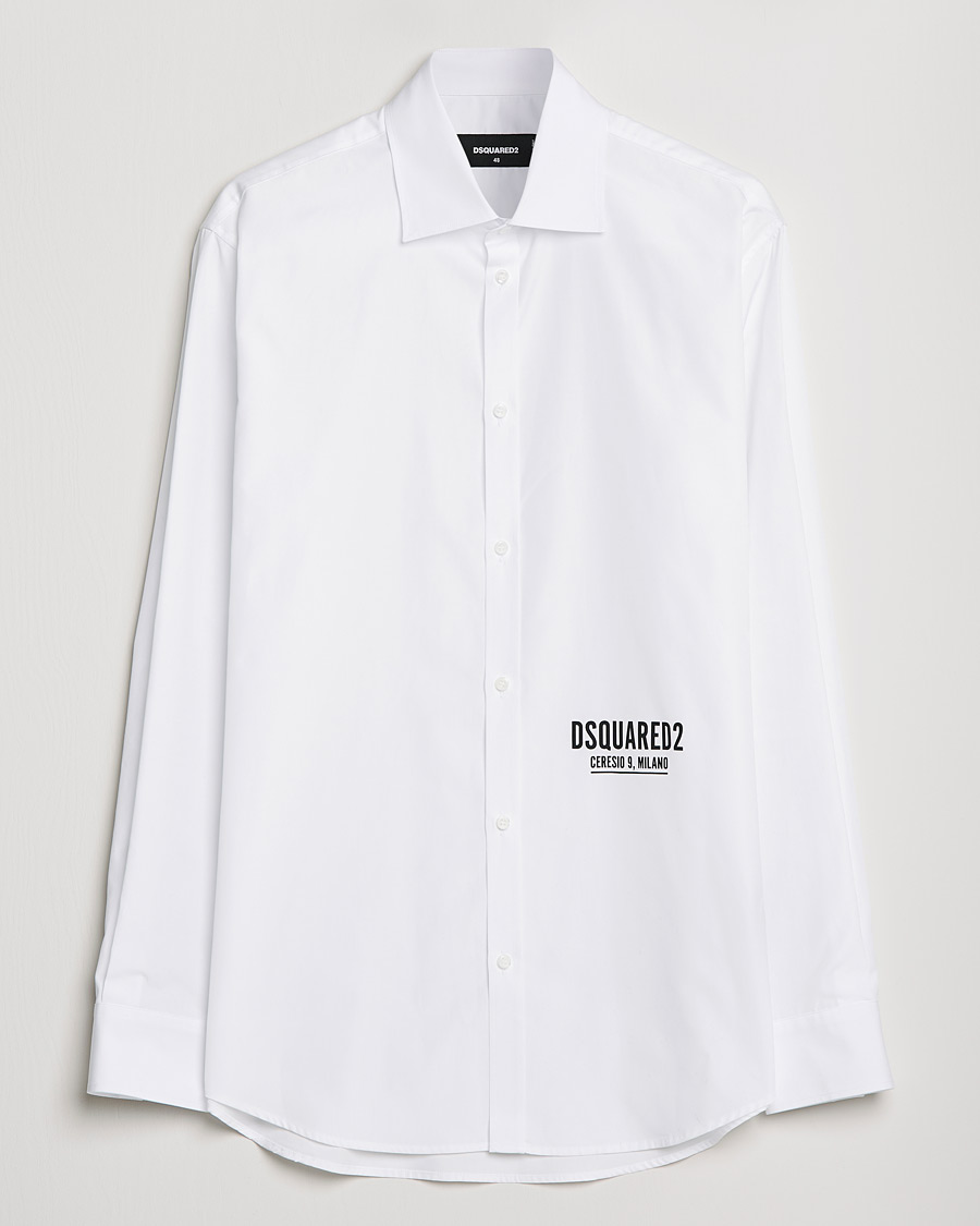 Men | Shirts | Dsquared2 | Poplin Dress Shirt White