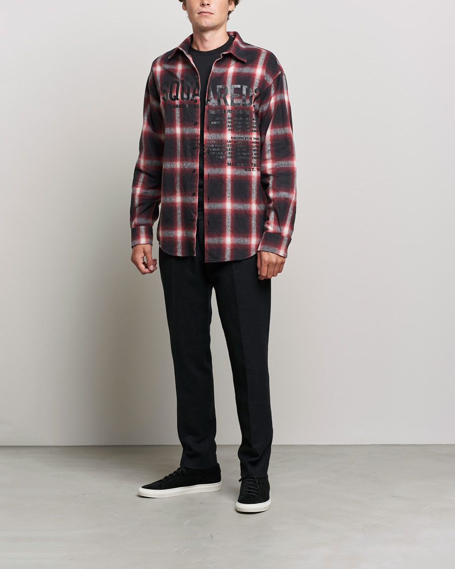 Men | Shirts | Dsquared2 | Plaid Shirt Red/Black