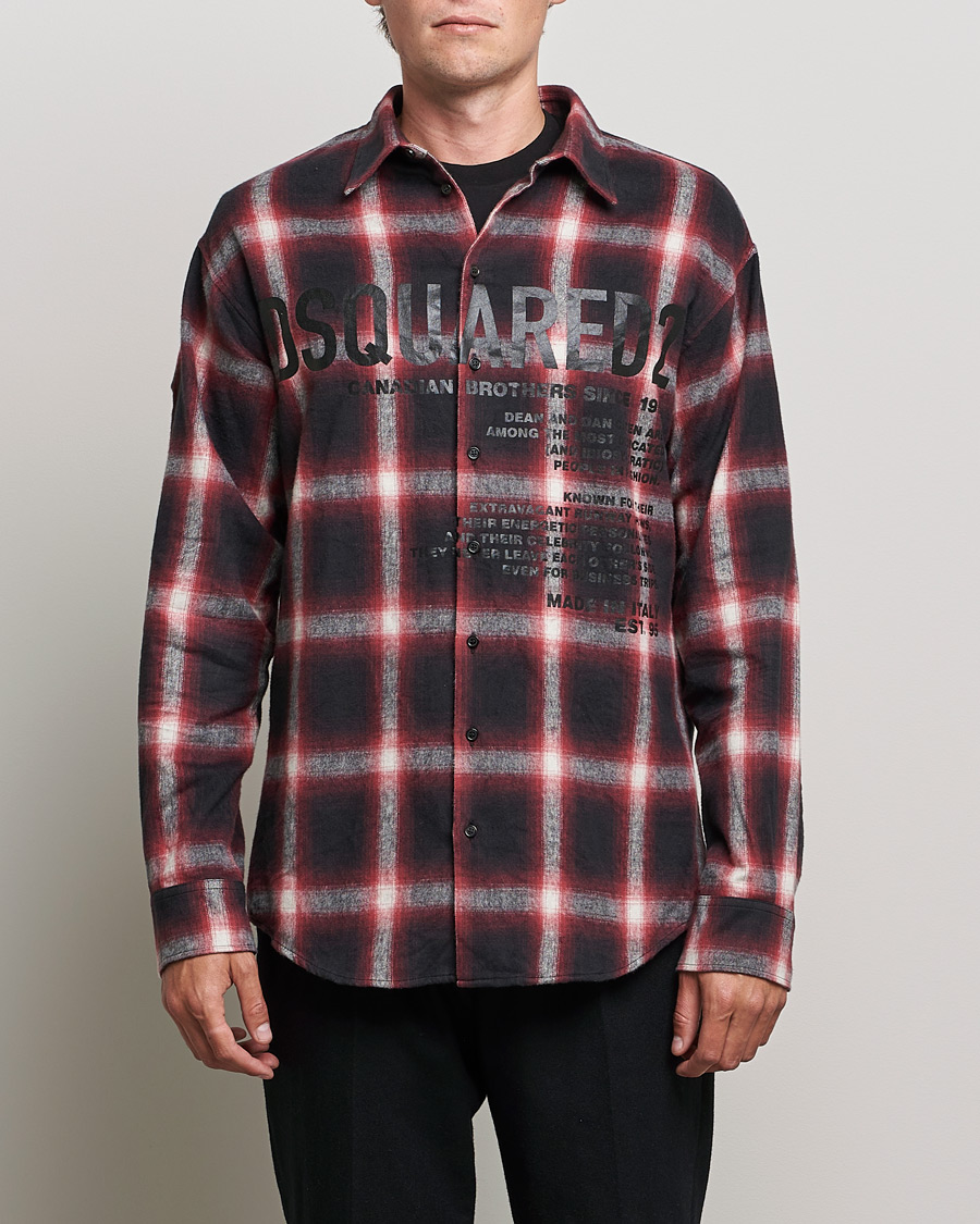 Men | Shirts | Dsquared2 | Plaid Shirt Red/Black