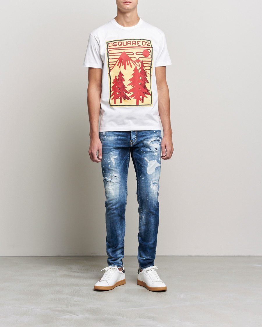 Men | T-Shirts | Dsquared2 | Mountain Cool Tee White