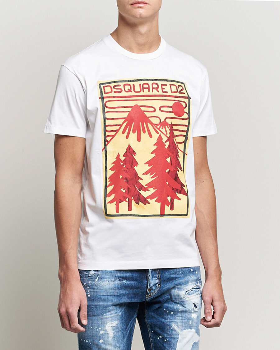 Men | T-Shirts | Dsquared2 | Mountain Cool Tee White