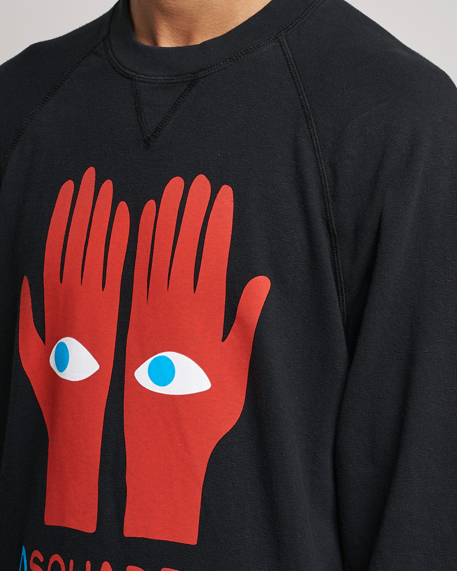 Men | Sweaters & Knitwear | Dsquared2 | Eyes On Hand Sweatshirt Black