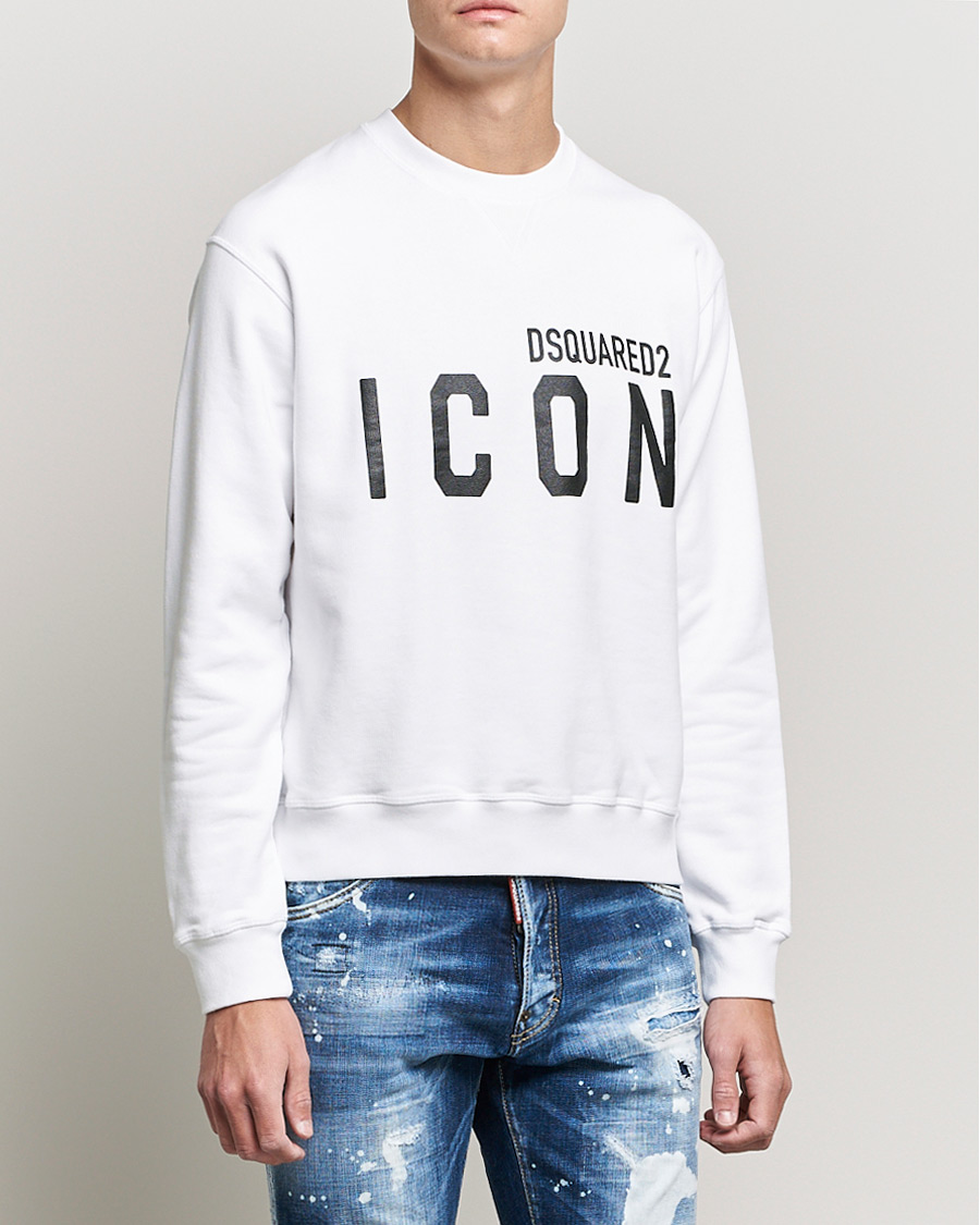 Men | Sweatshirts | Dsquared2 | Icon Logo Sweatshirt  White