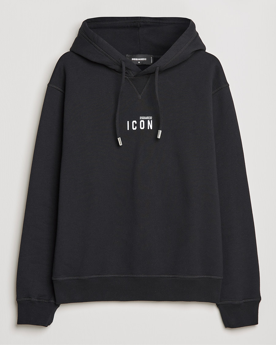 Men | Sweaters & Knitwear | Dsquared2 | Icon small Logo Hoodie Black