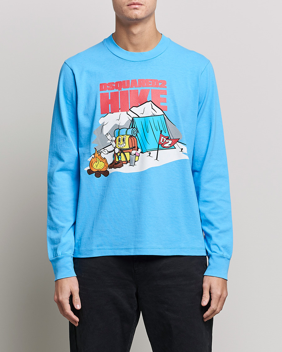 Dsquared2 Base Camp Long Sleeve Tee Light Blue at CareOfCarl.com
