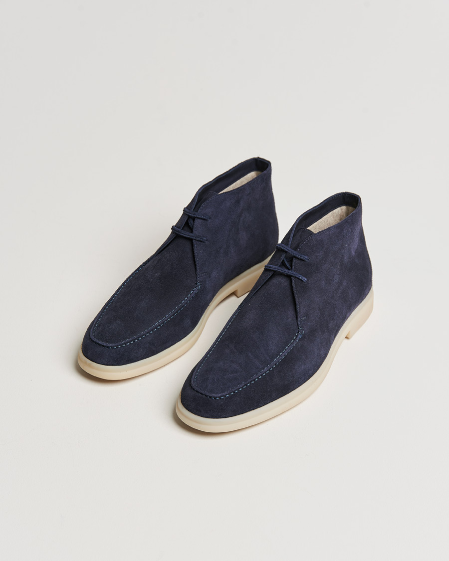 Men | Handmade Shoes | Church's | Cashmere Lined Chukka Boots Navy