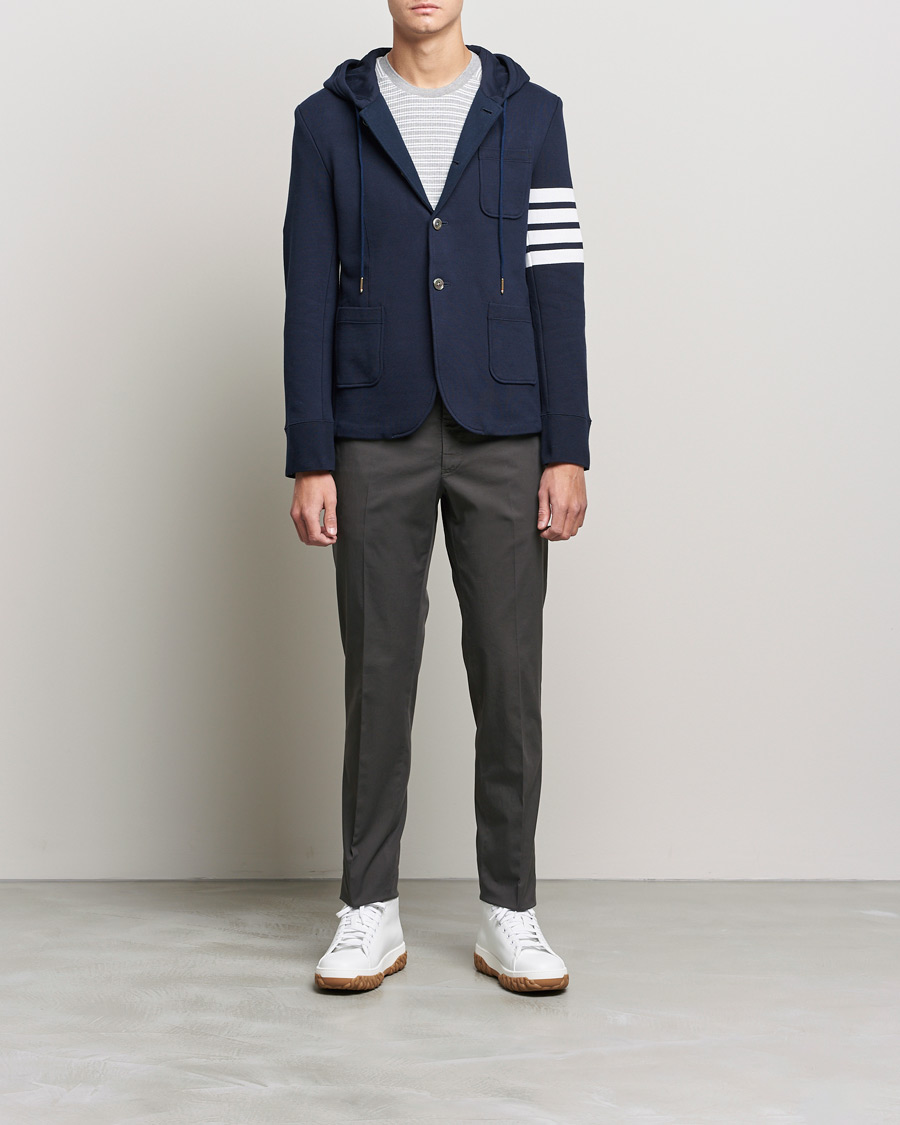 Men | Blazers | Thom Browne | Hooded Sport Coat Navy