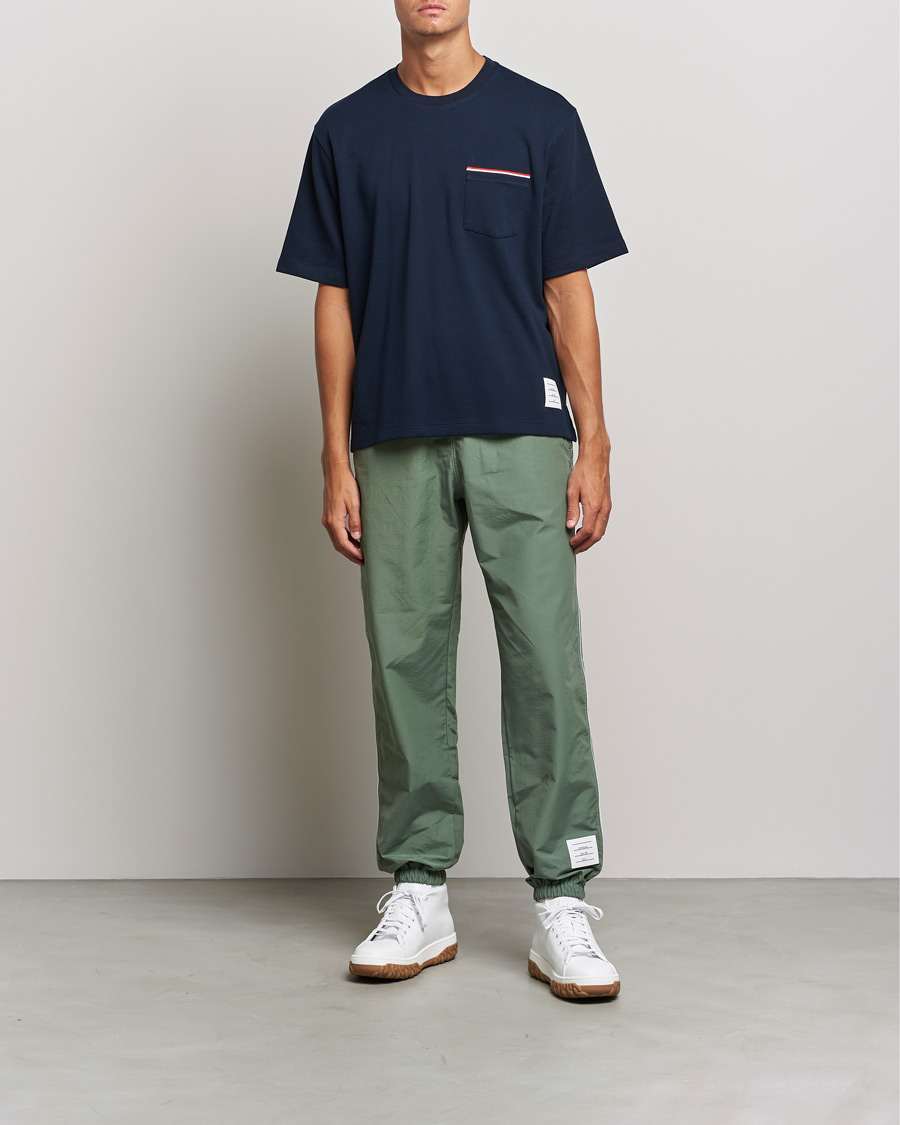 Men |  | Thom Browne | Oversize Pocket Stripe T-Shirt Navy