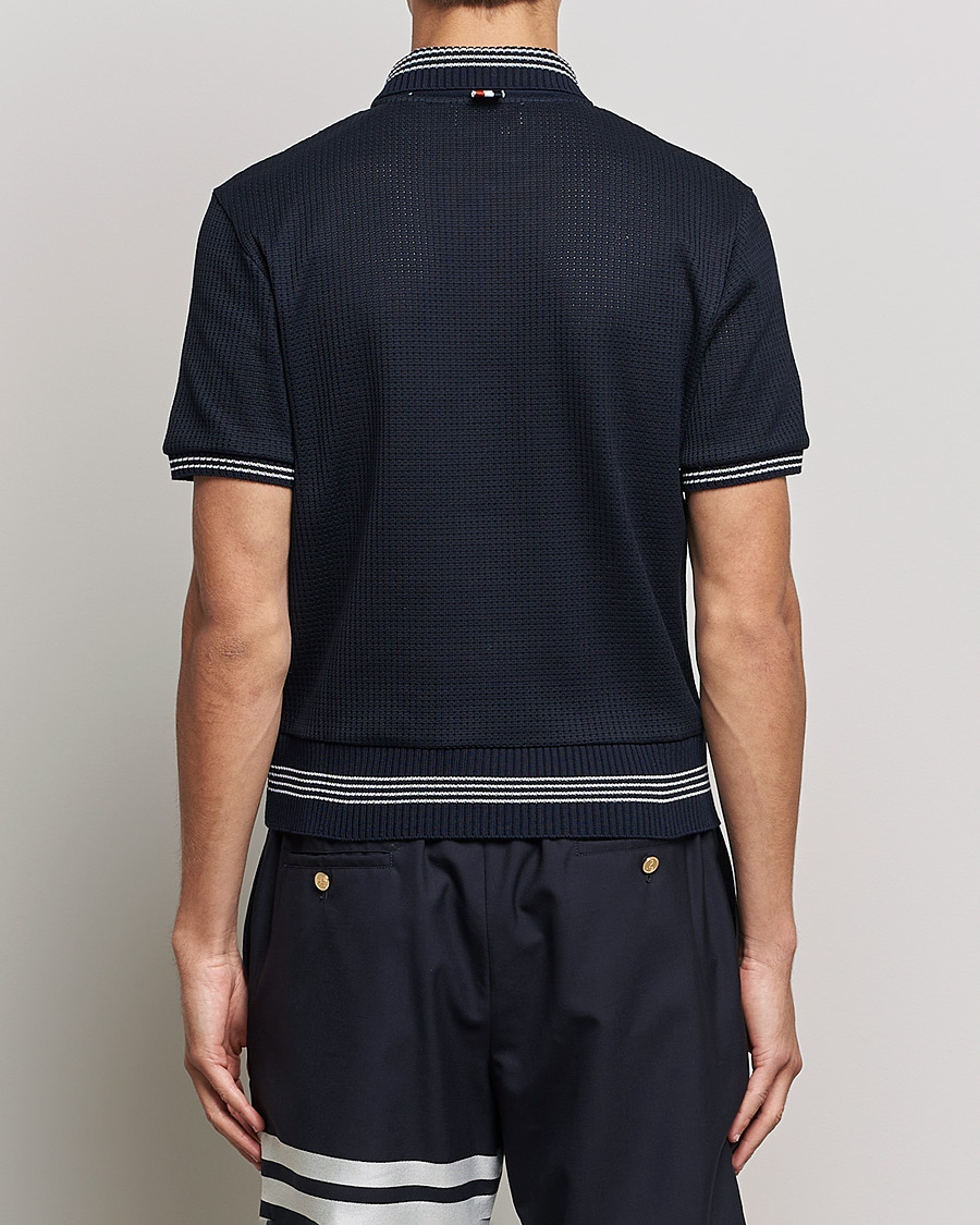 Men | Polo Shirts | Thom Browne | Rib Cuff Polo Navy