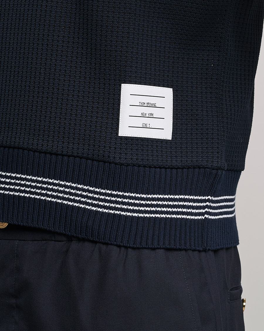 Men | Polo Shirts | Thom Browne | Rib Cuff Polo Navy