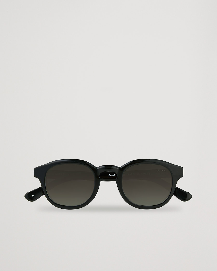 Men |  | James Ay | Suede Sunglasses Black