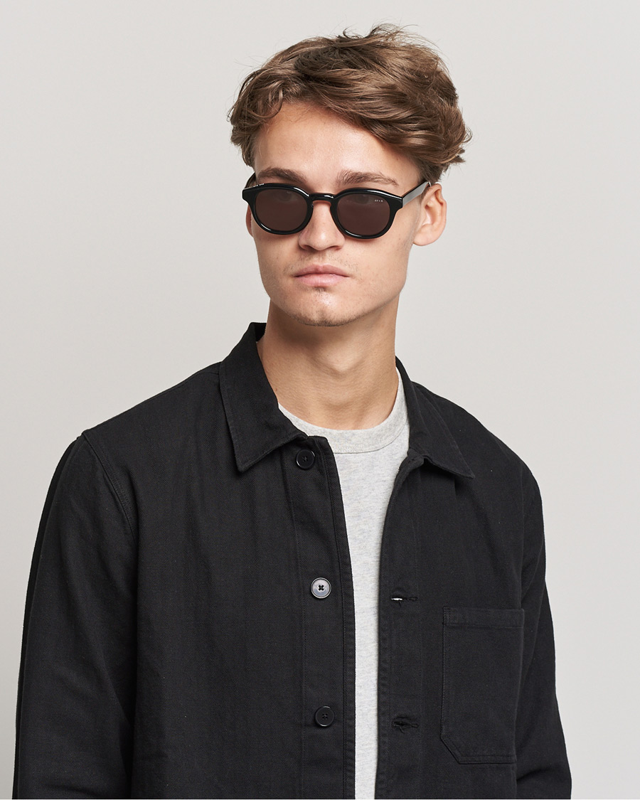 Men | James Ay Suede Sunglasses Black | James Ay | Suede Sunglasses Black