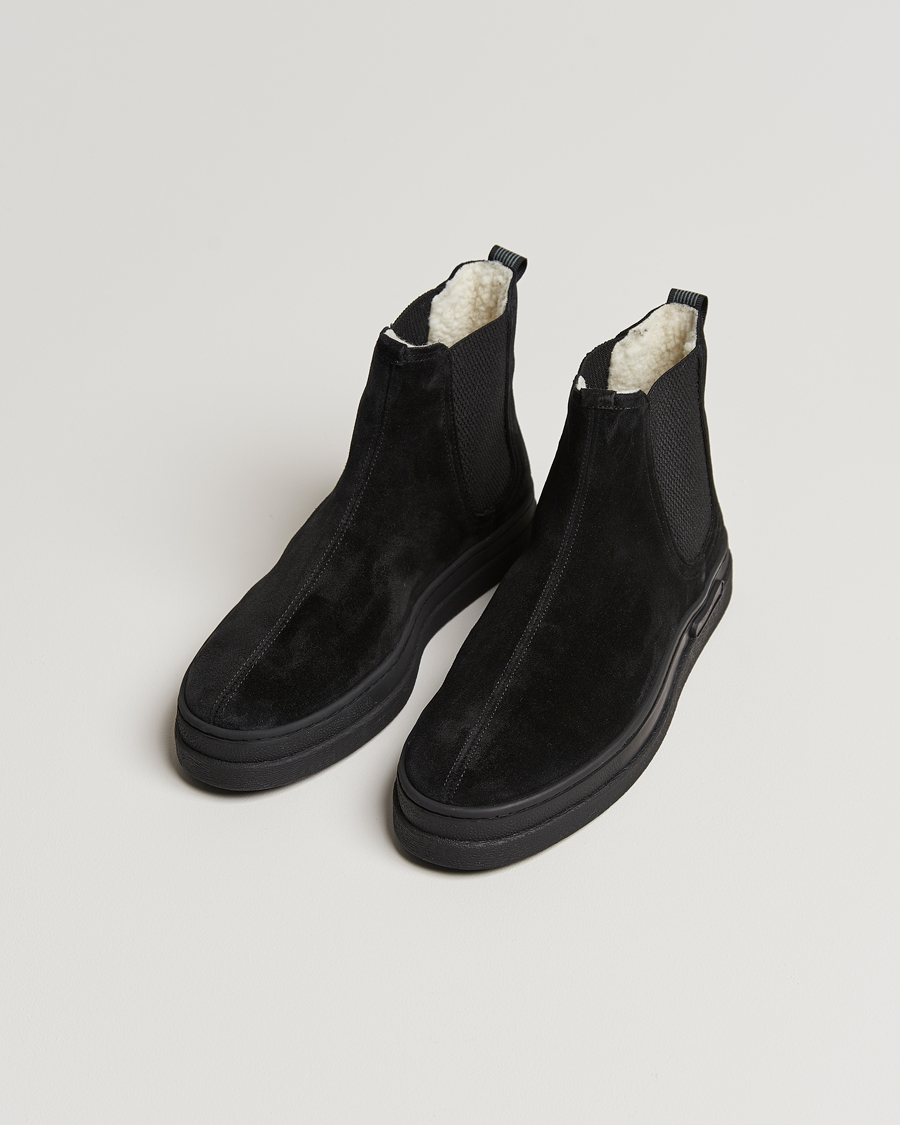Men | Shoes | GANT | Cloyd Shearling Chelsea Boot Black Suede