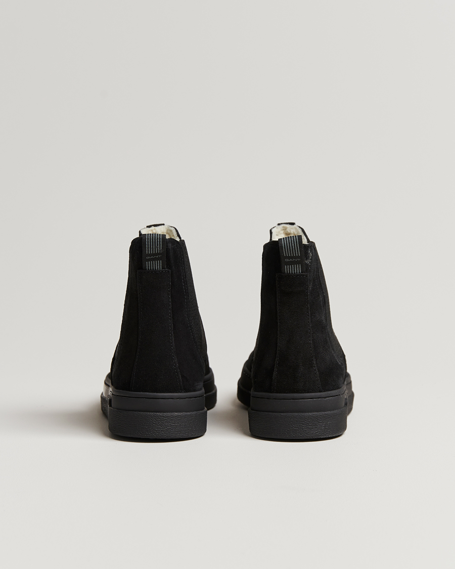 Men | GANT Cloyd Shearling Chelsea Boot Black Suede | GANT | Cloyd Shearling Chelsea Boot Black Suede