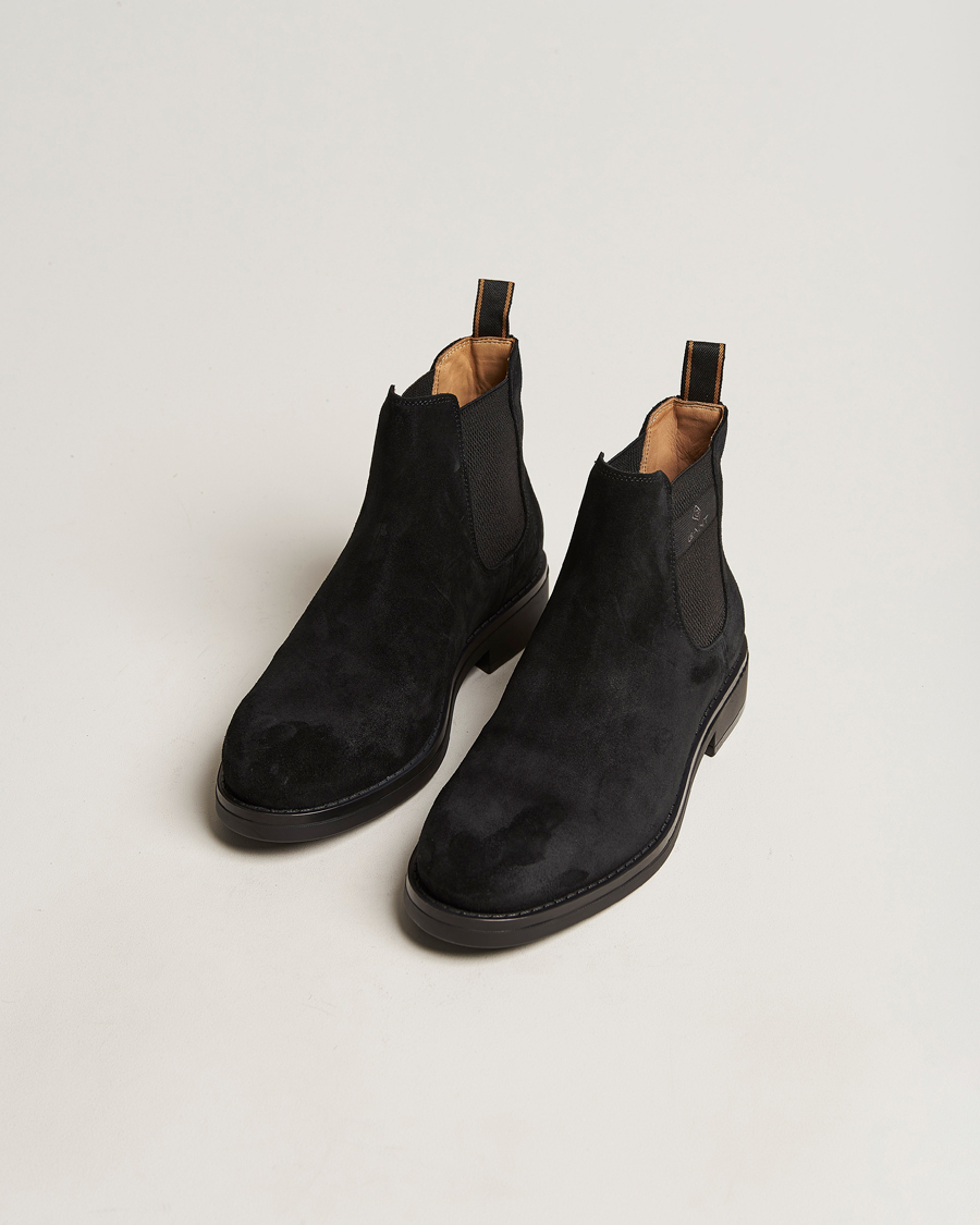 Men | Shoes | GANT | Brookly Suede Chelsea Boot Black