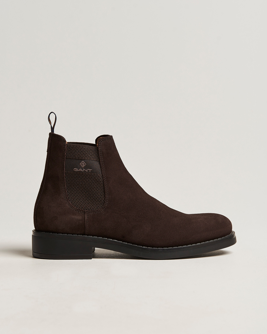 Men | GANT Brookly Suede Chelsea Boot Dark Brown | GANT | Brookly Suede Chelsea Boot Dark Brown