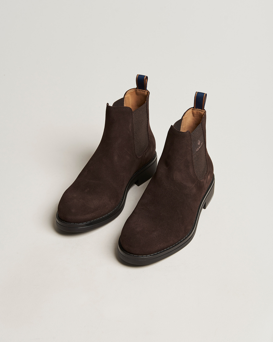 Men | GANT Brookly Suede Chelsea Boot Dark Brown | GANT | Brookly Suede Chelsea Boot Dark Brown