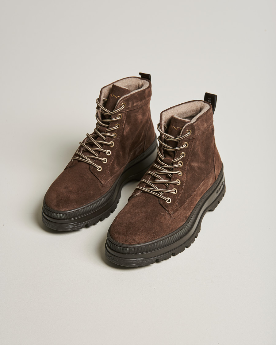 Men | GANT St Grip Mid Lace Boot Dark Brown | GANT | St Grip Mid Lace Boot Dark Brown