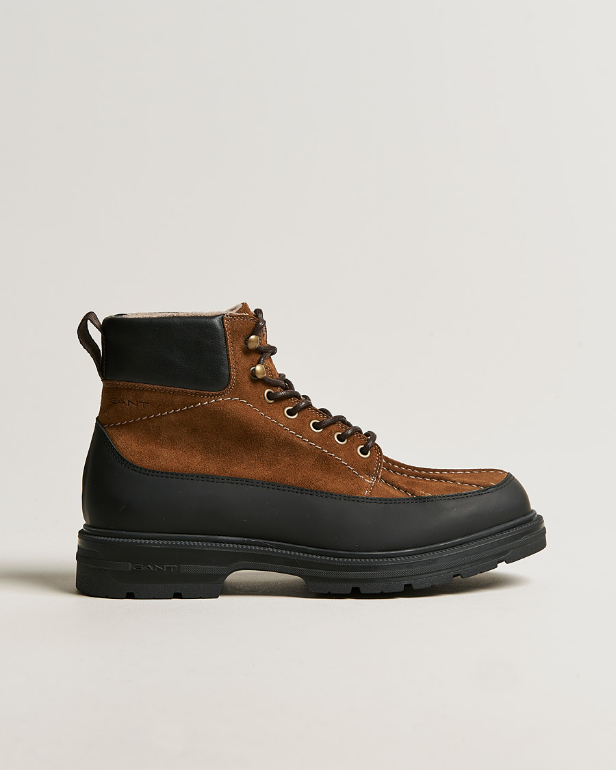Men | Boots | GANT | Gretty Waterproof Mid Lace Boot Tobacco Brown