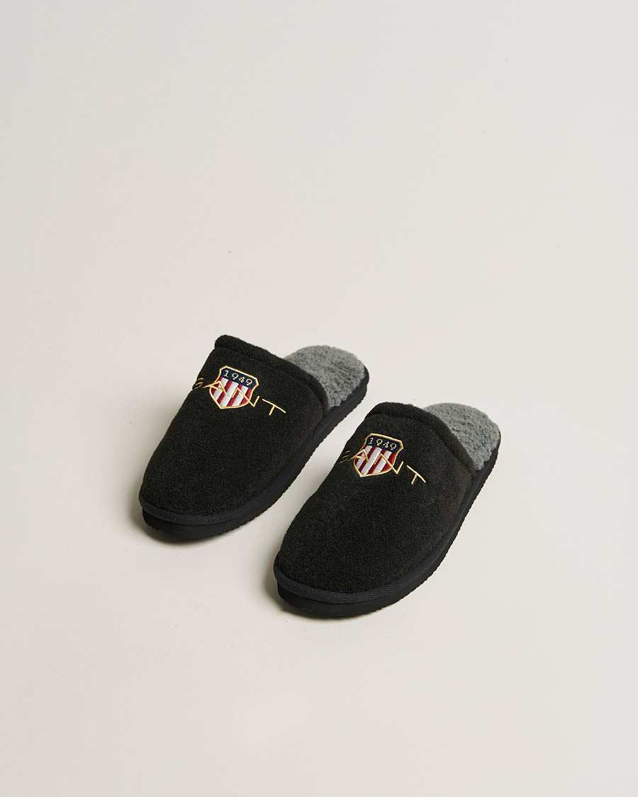 Men | GANT Tamaware Terry Slippers Black | GANT | Tamaware Terry Slippers Black