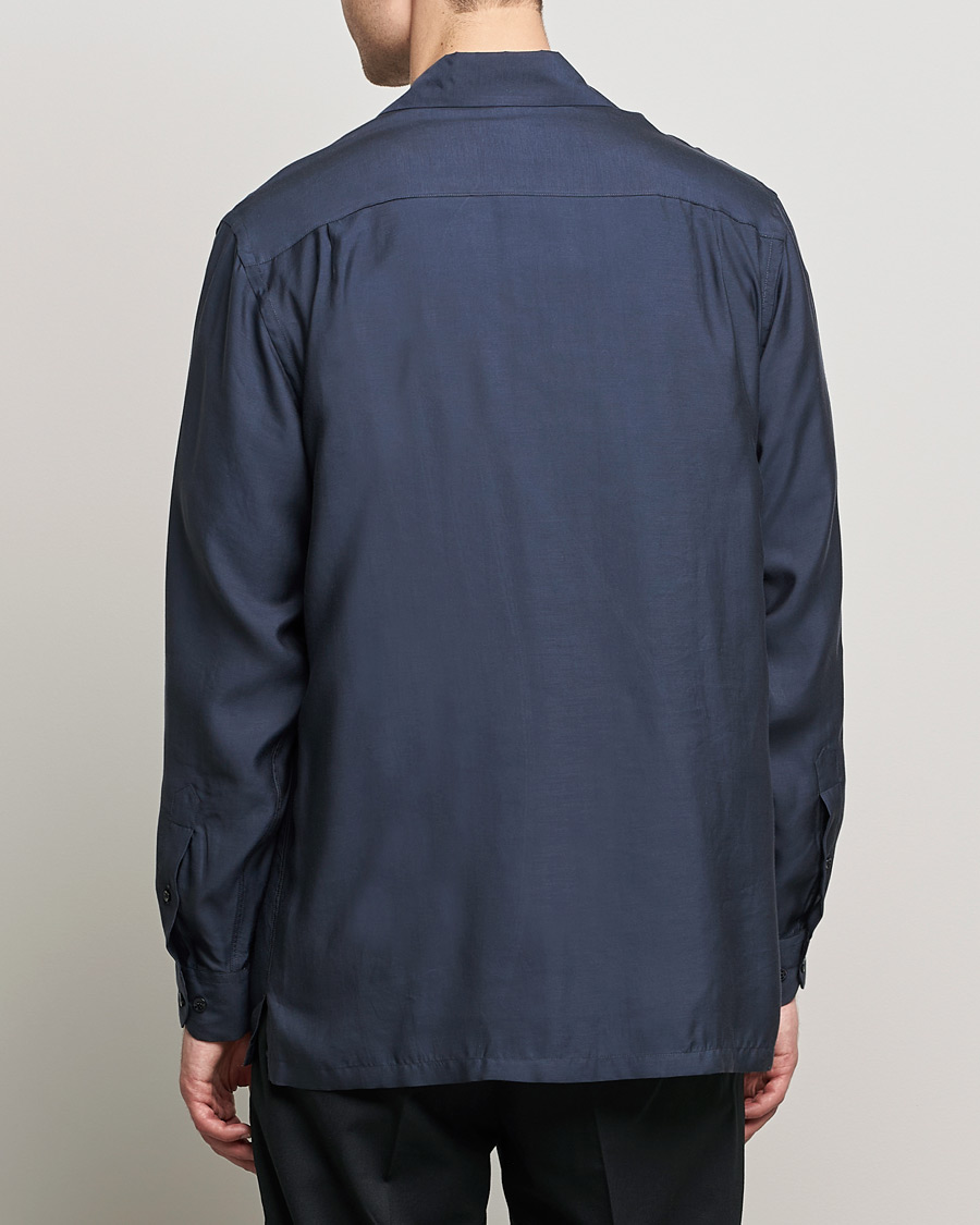 Men | Shirts | Giorgio Armani | Double Pocket Overshirt Navy