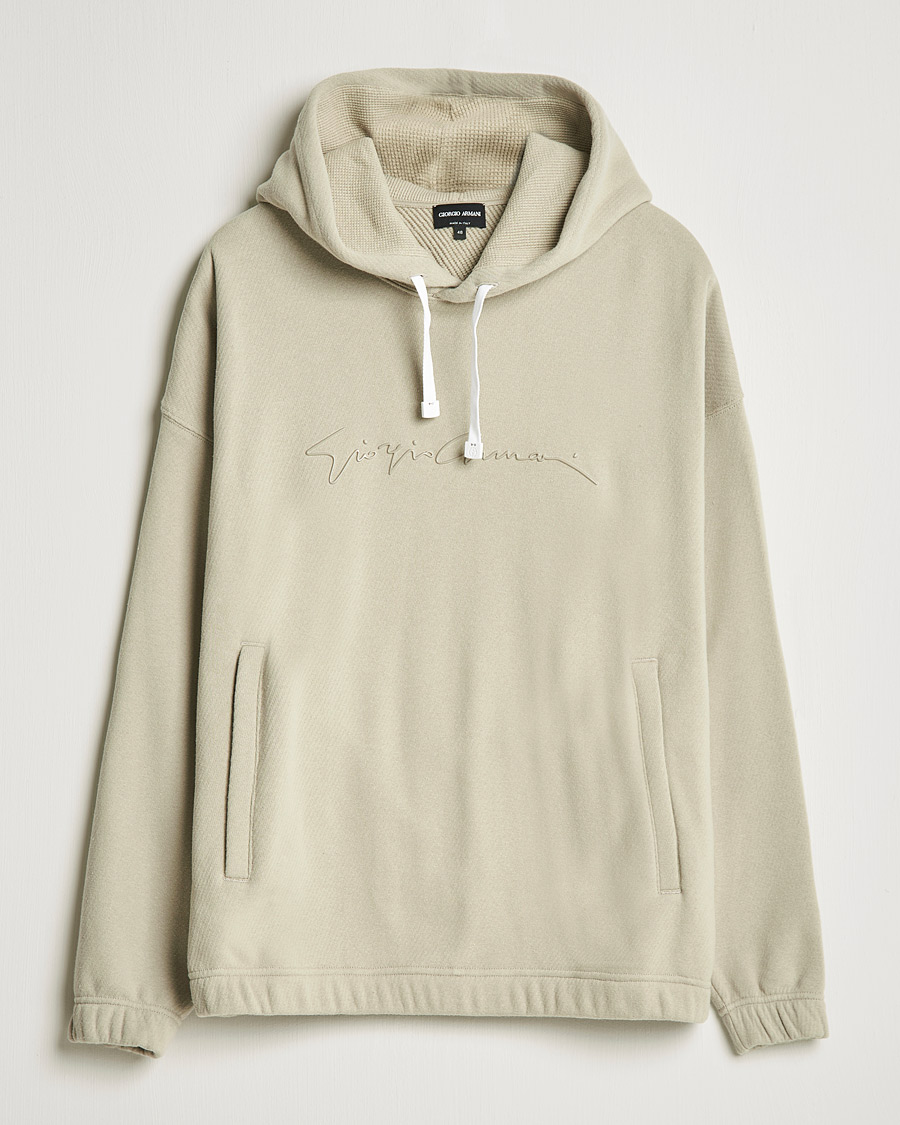 Men | Sweaters & Knitwear | Giorgio Armani | Heavy Cotton Hoodie Beige