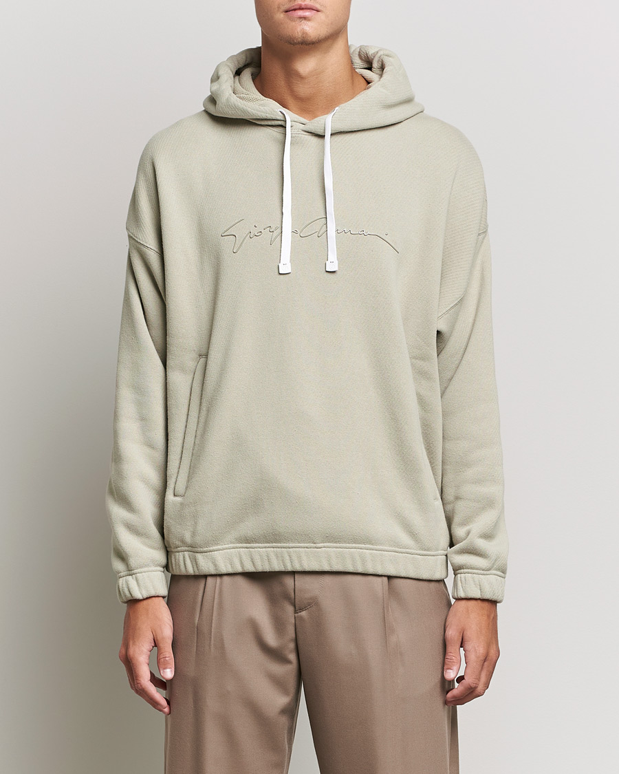 Men | Sweaters & Knitwear | Giorgio Armani | Heavy Cotton Hoodie Beige