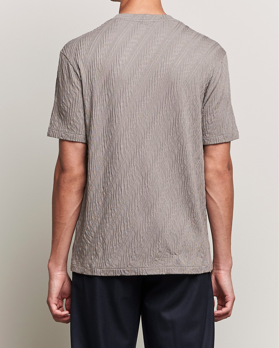 Men | T-Shirts | Giorgio Armani | Cashmere Blend Chevron T-Shirt Beige