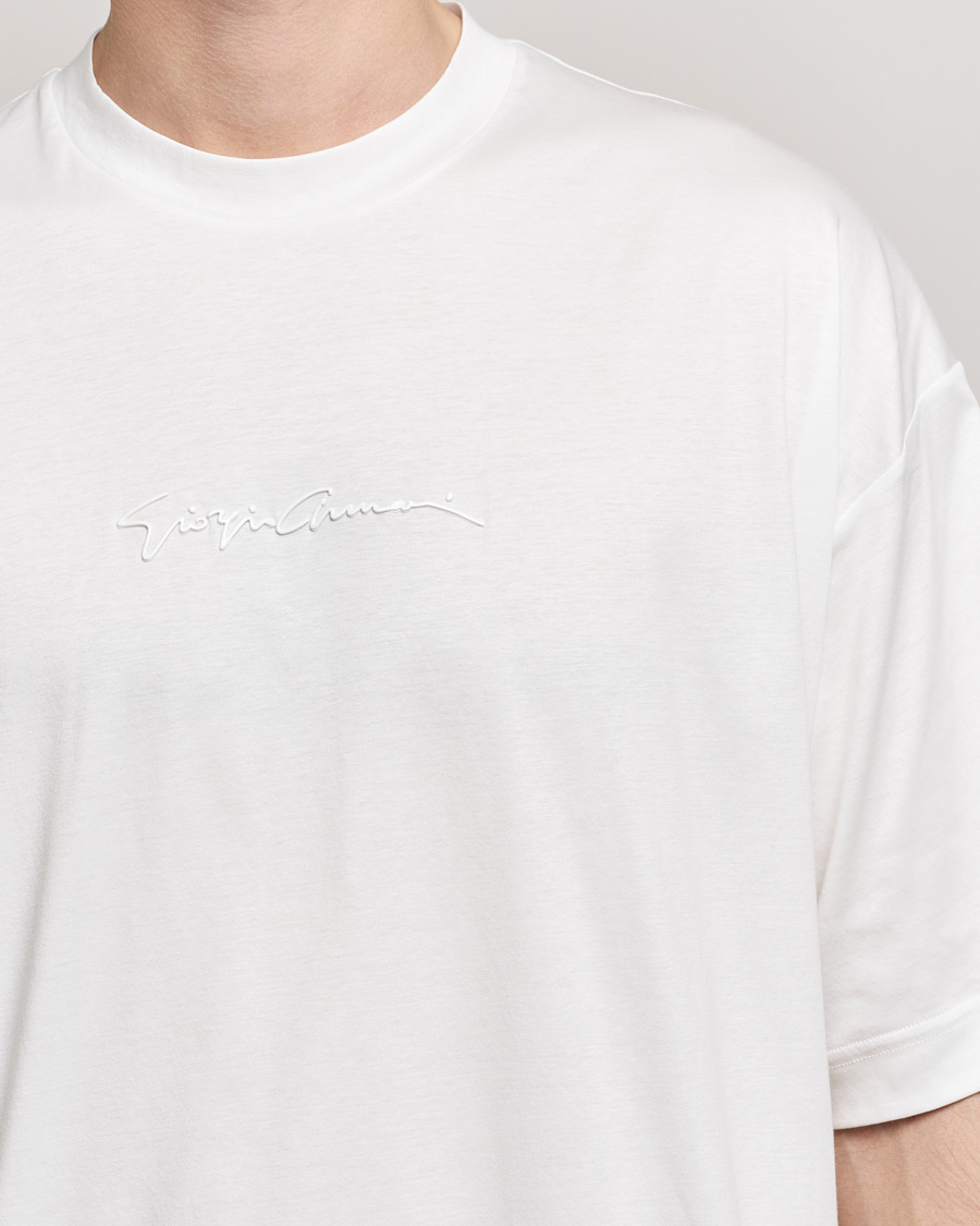 Men | T-Shirts | Giorgio Armani | Short Sleeve Signature T-Shirt White