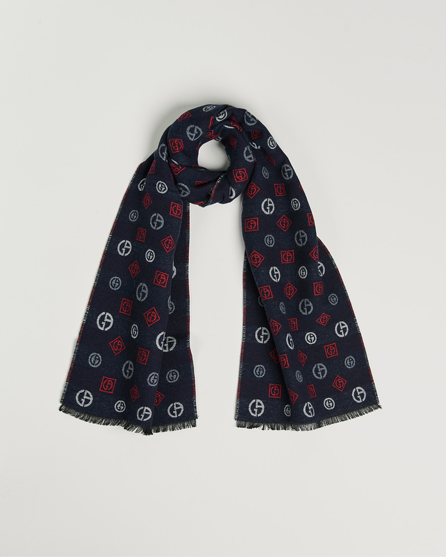 Men | Giorgio Armani Cashmere/Silk Scarf Navy | Giorgio Armani | Cashmere/Silk Scarf Navy