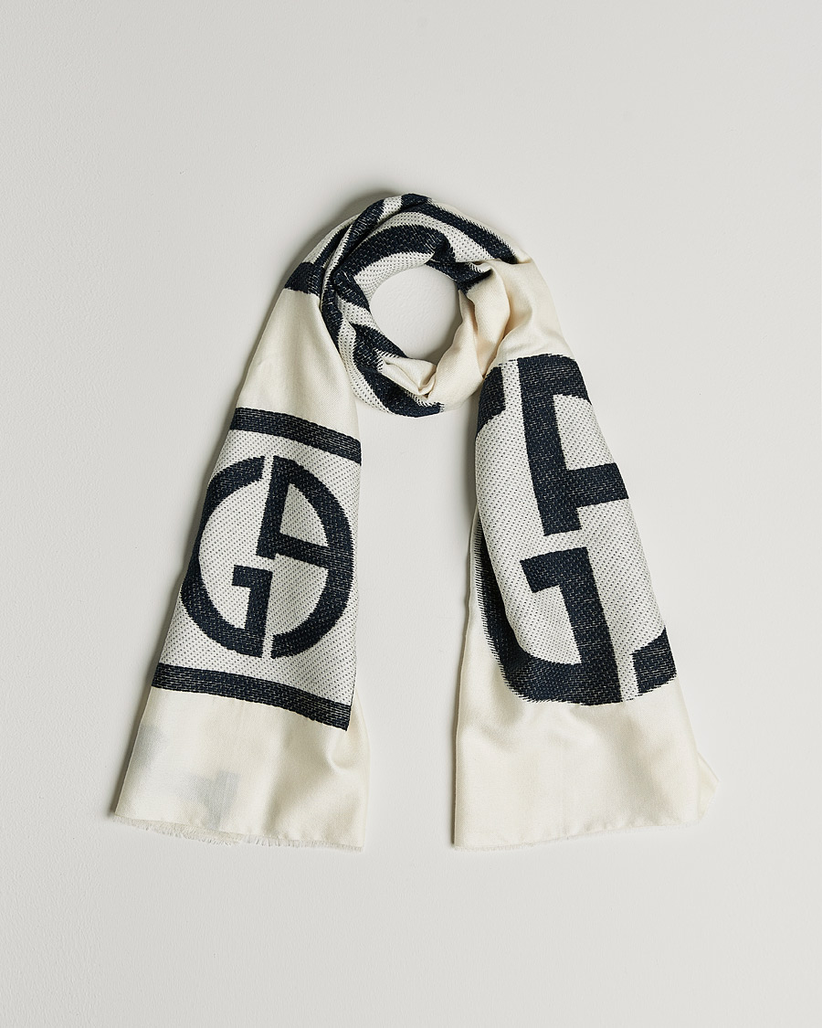 Men | Giorgio Armani Cashmere/Silk Scarf White | Giorgio Armani | Cashmere/Silk Scarf White