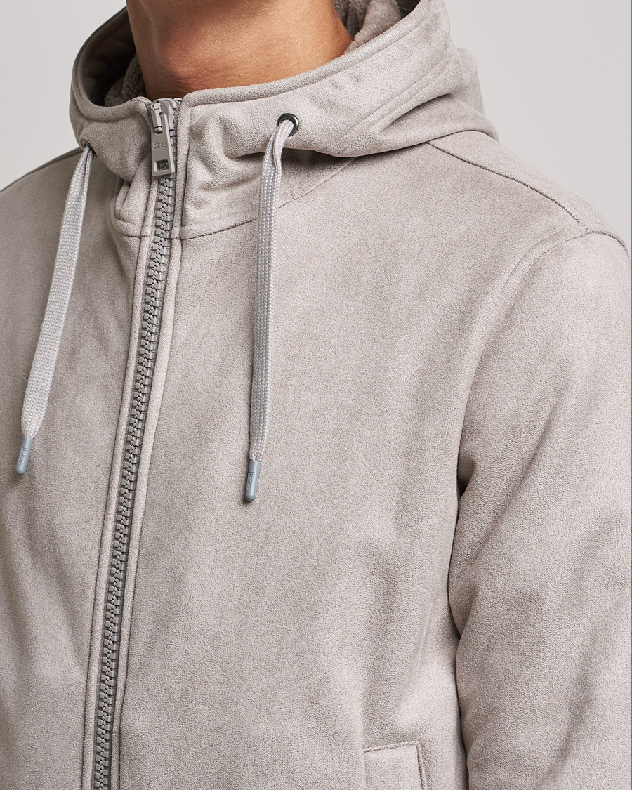 Men | Coats & Jackets | Herno | Faux Suede Jacket Light Grey