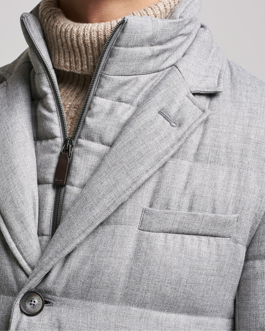 for Men Grey Mens Clothing Coats Short coats Paoloni Flannel Coat in Steel Grey 
