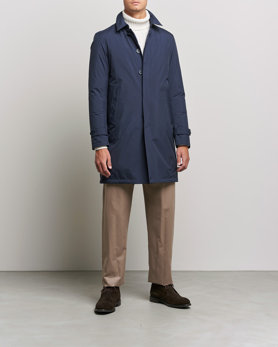 Men | Coats & Jackets | Herno | Laminar Goretex Nylon Coat Navy