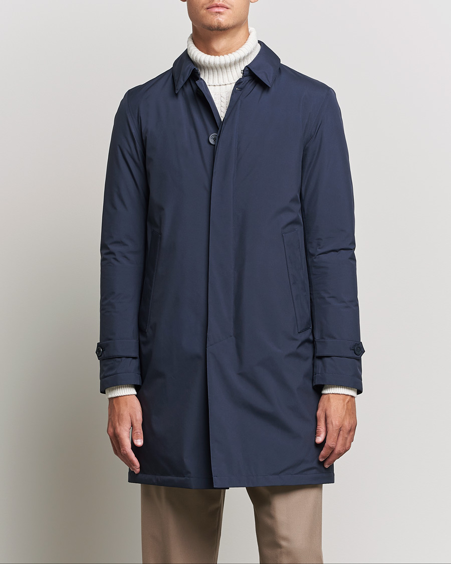 Men | Autumn Jackets | Herno | Laminar Goretex Nylon Coat Navy