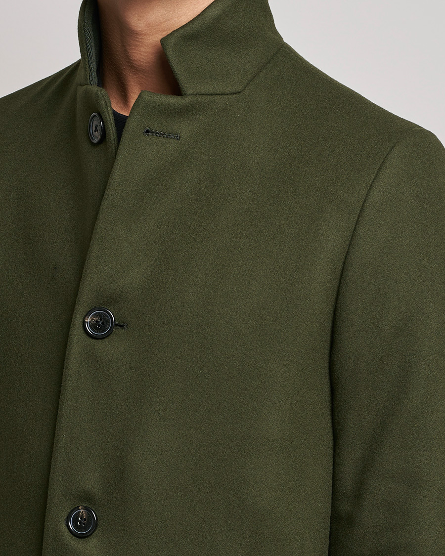 Men | Coats & Jackets | J.Lindeberg | Holger 2.0 Melton Coat Forest Green