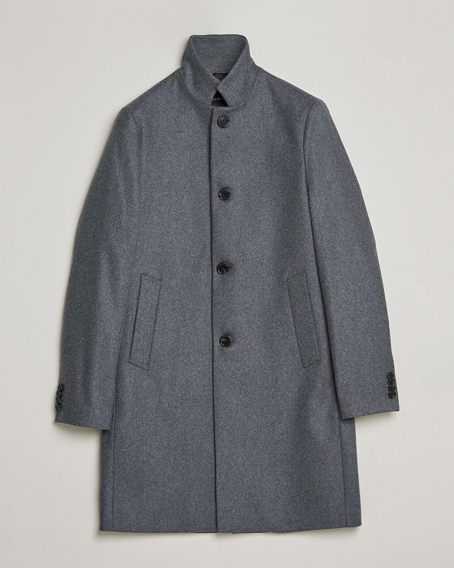 Men | Coats & Jackets | J.Lindeberg | Holger 2.0 Melton Coat Volcanic Ash
