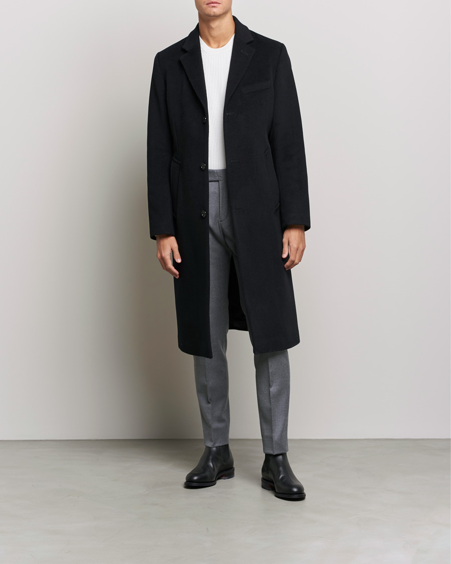 Men |  | J.Lindeberg | Burke Wool/Cashmere Coat Black