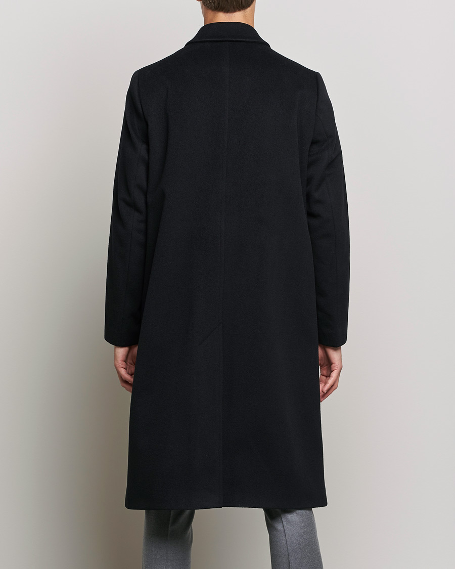 Men | Coats & Jackets | J.Lindeberg | Burke Wool/Cashmere Coat Black