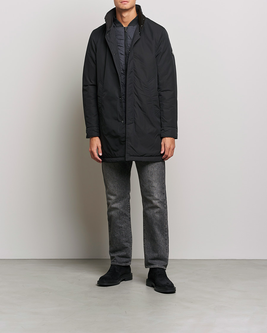 Men | Coats & Jackets | J.Lindeberg | Hollis Tech Padded Coat Black