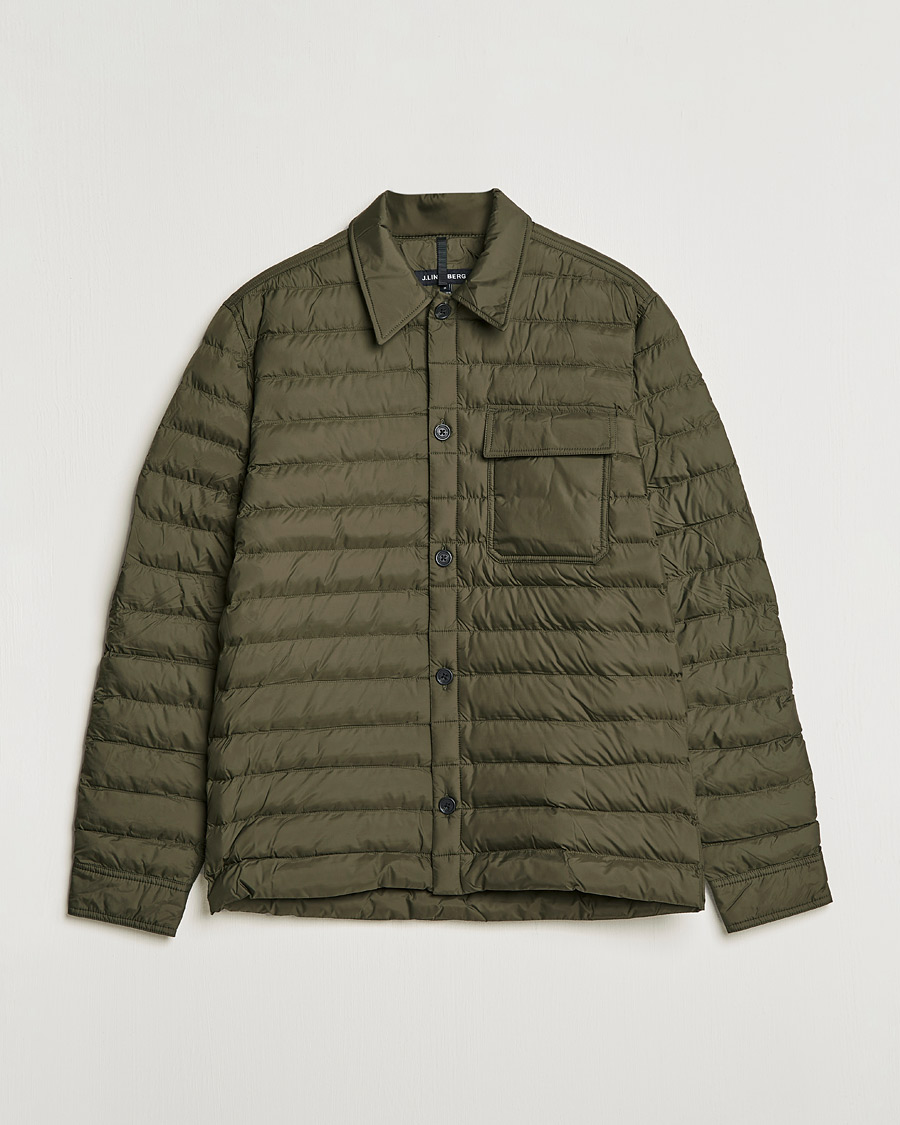 Men | Shirts | J.Lindeberg | Gorman Quilted Overshirt Forest Green
