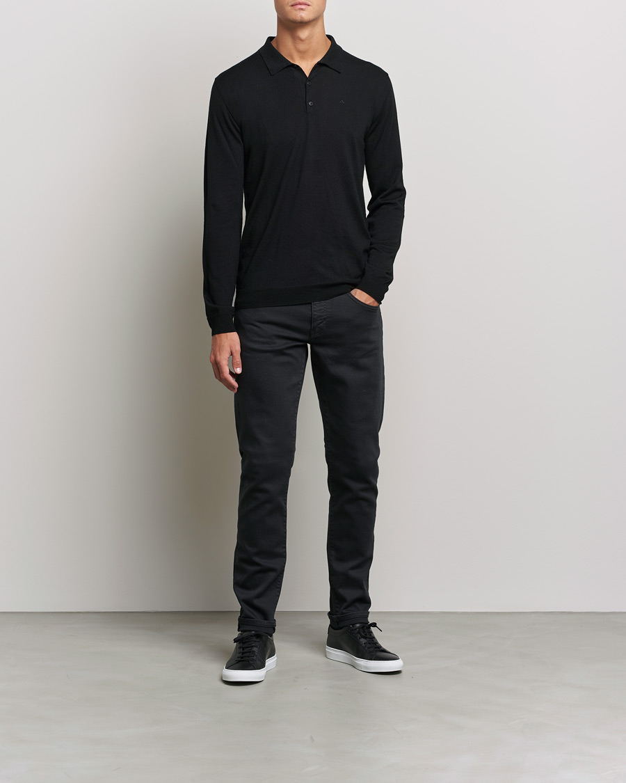 Men |  | J.Lindeberg | Noel True Merino Poloshirt Black