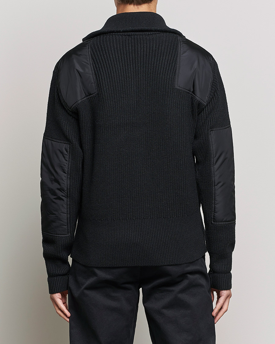 Men | Sweaters & Knitwear | J.Lindeberg | Ethan Chunky Half Zip Black