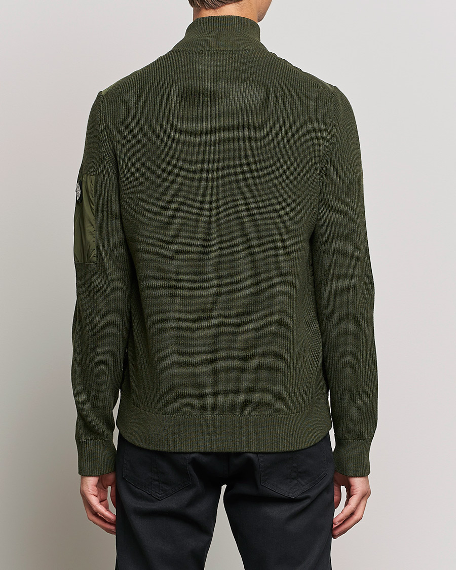 Men | Sweaters & Knitwear | J.Lindeberg | Beck Knitted Hybrid Jacket Forest Green