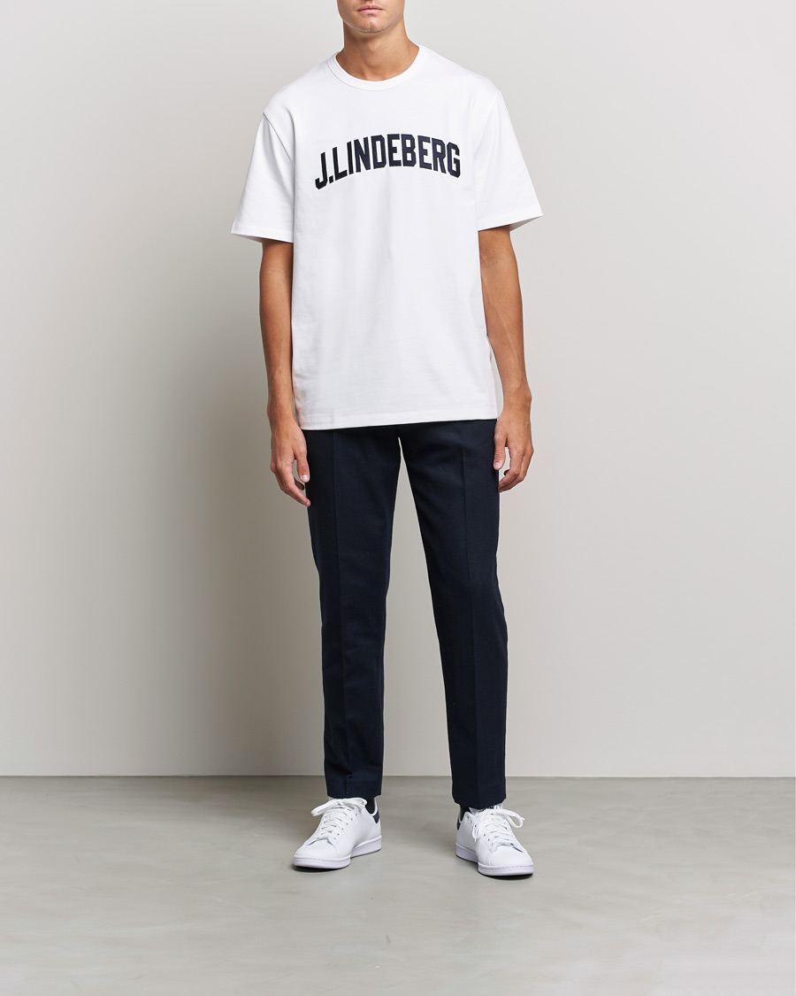 Men | T-Shirts | J.Lindeberg | Camilo Logo T-Shirt White