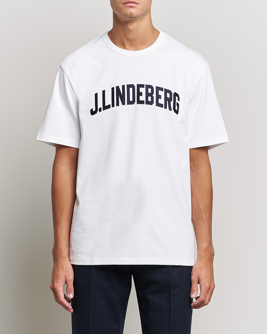 Men | T-Shirts | J.Lindeberg | Camilo Logo T-Shirt White