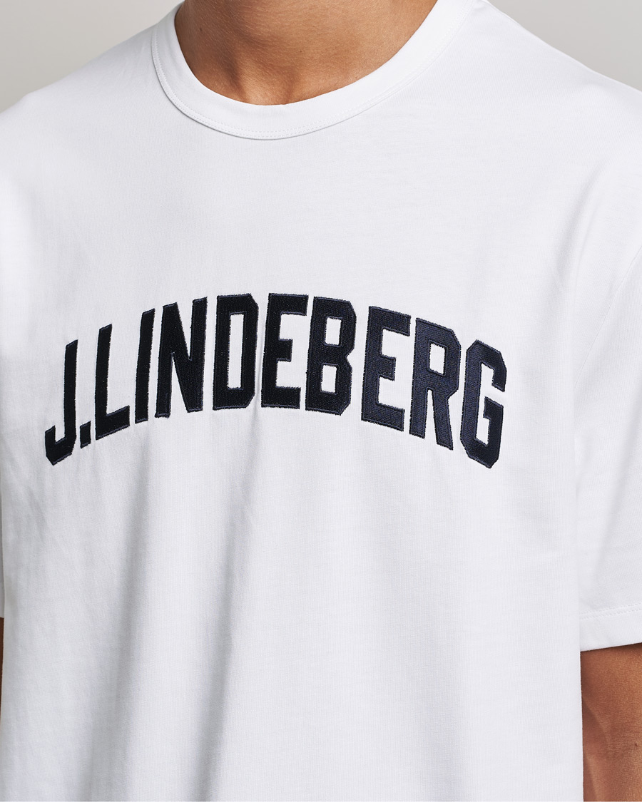 Men | T-Shirts | J.Lindeberg | Camilo Logo T-Shirt White