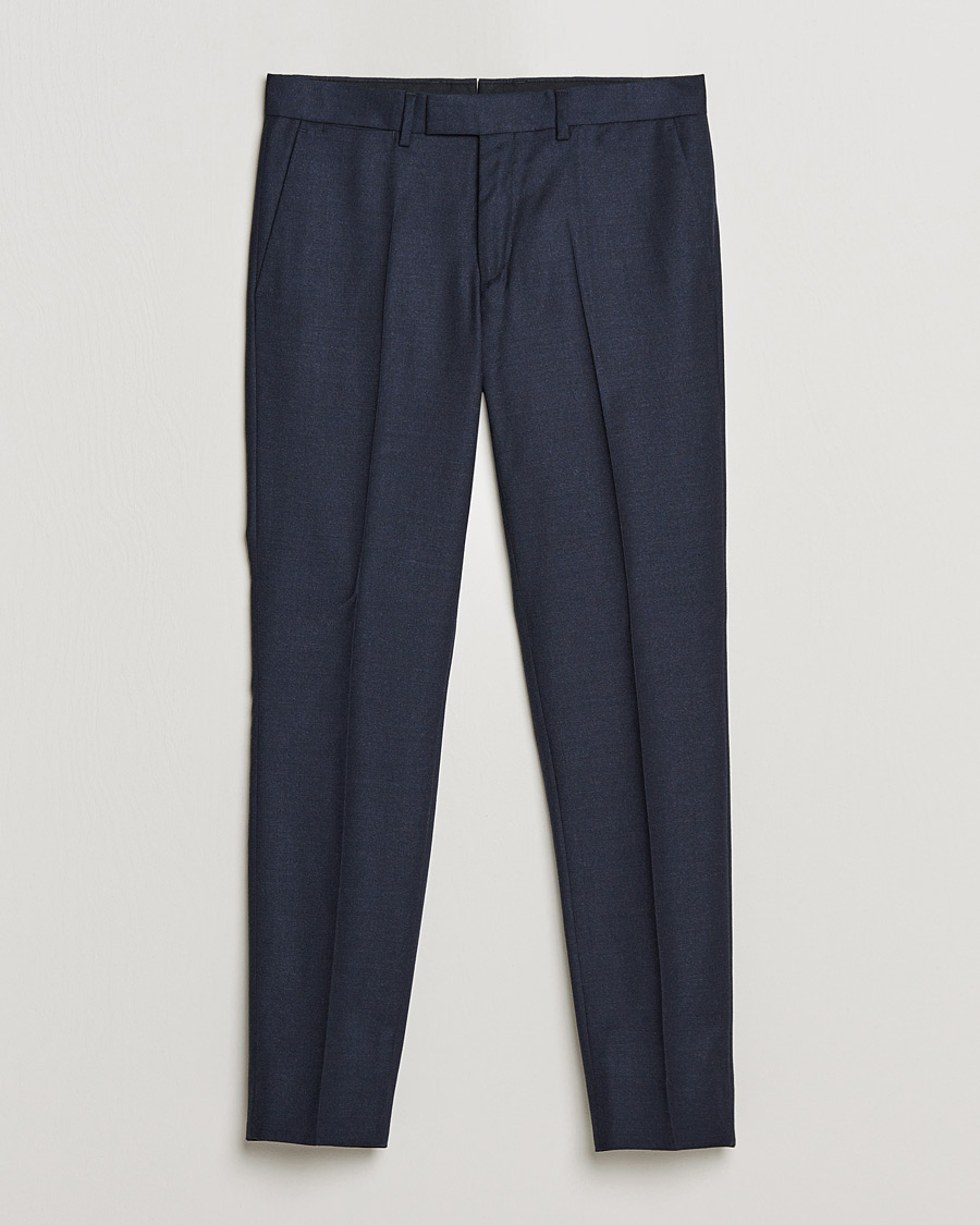 Men | Flannel Trousers | J.Lindeberg | Grant Stretch Flannel Trousers Navy