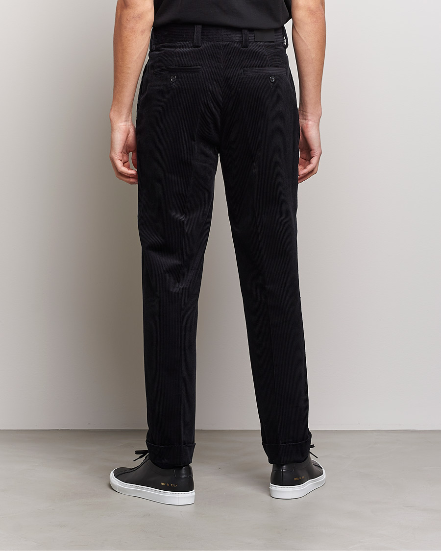 Men | Trousers | J.Lindeberg | Gordon Pleated Corduroy Trousers Black